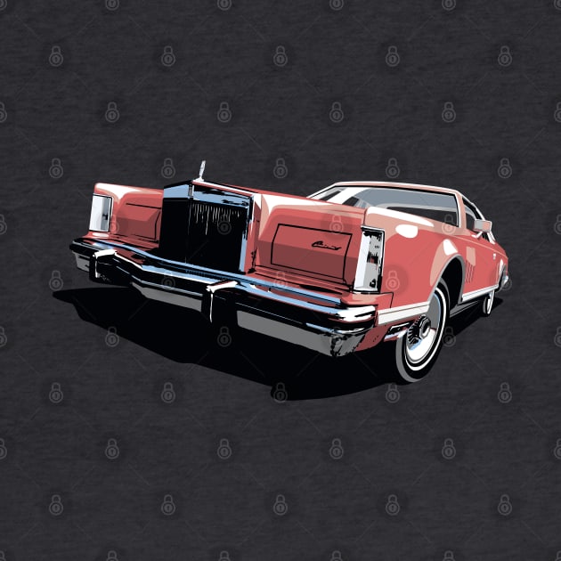 1970s Lincoln Continental in red by candcretro